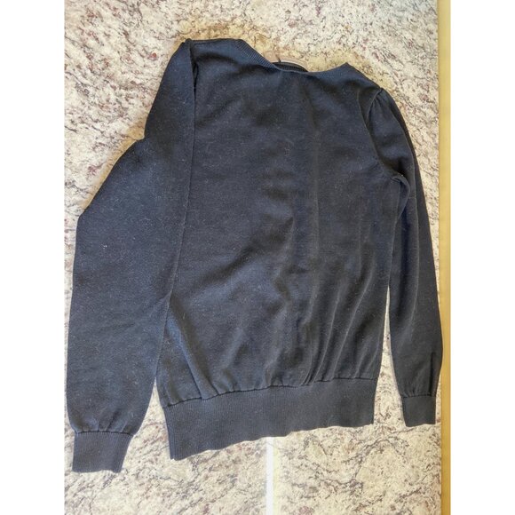 Croft Barrow Womens Cardigan Sweater Small Black Cotton Button-Front Y2K Career - Picture 7 of 11